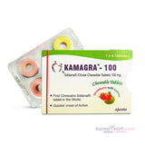 Kamagra Chewable Tablet - Sildenafil Citrate 100 MG - Strawberry with Lemon