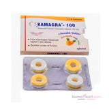 Kamagra Chewable - Tablet Sildenafil Citrate - 100 MG Pineapple with Mint