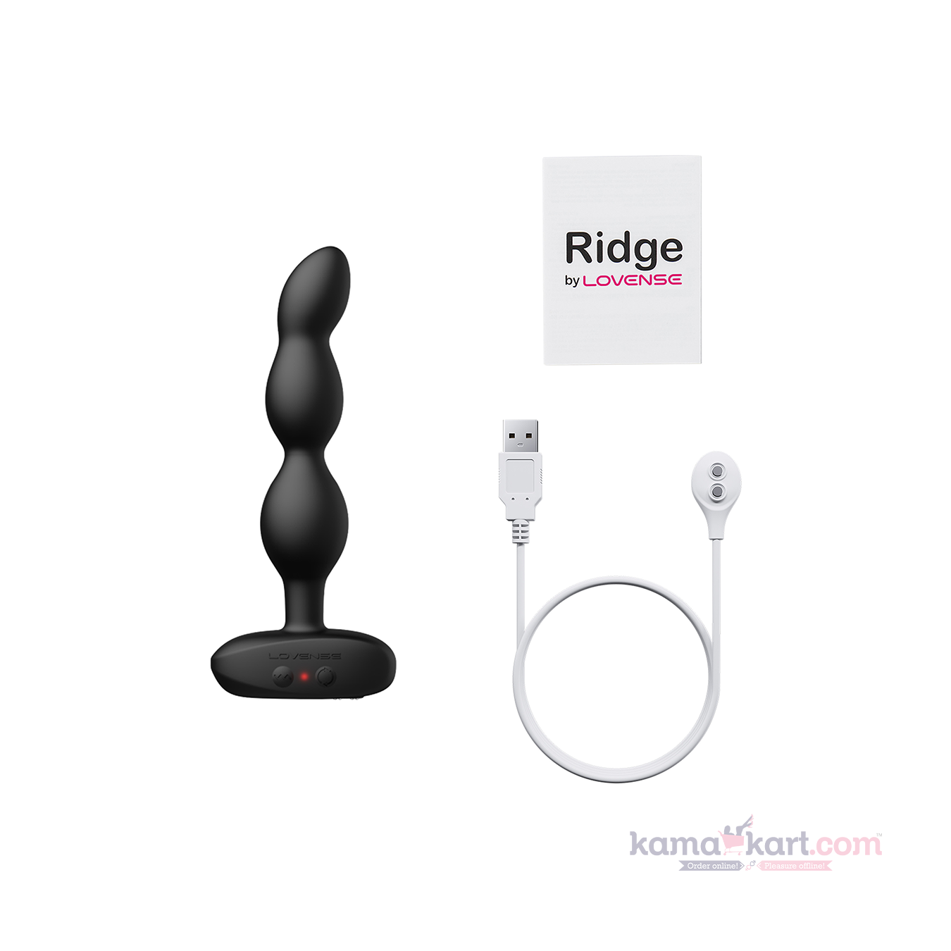 Lovense Ridge Rotating & Vibrating Anal Vibrator - Black