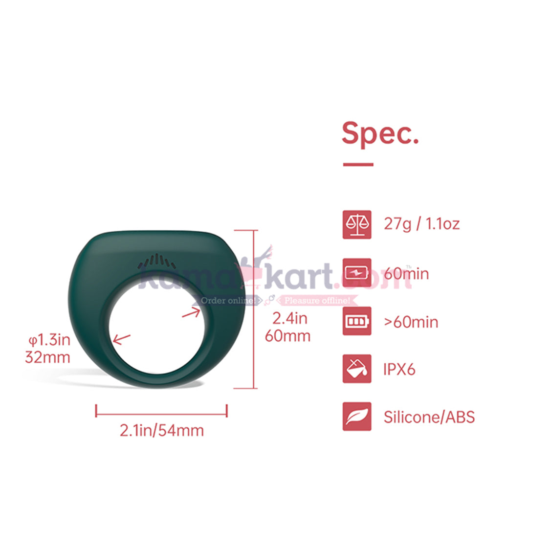 Magic Motion - Dante II Smart App-Controlled Vibrating Cock Ring