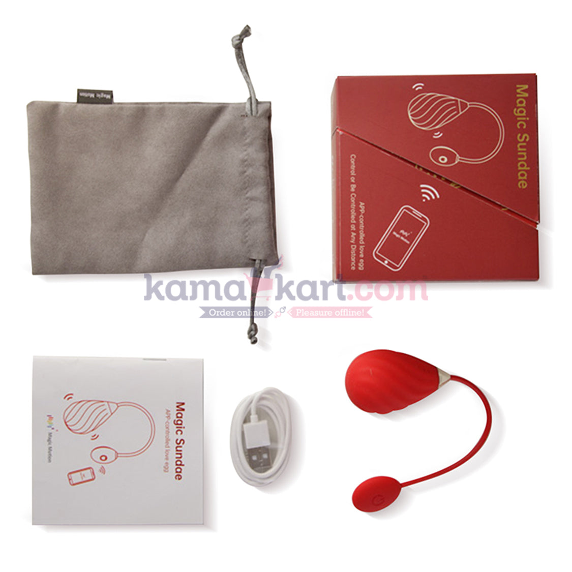 Magic Motion - Magic Sundae App-Controlled Vibrating Love Egg