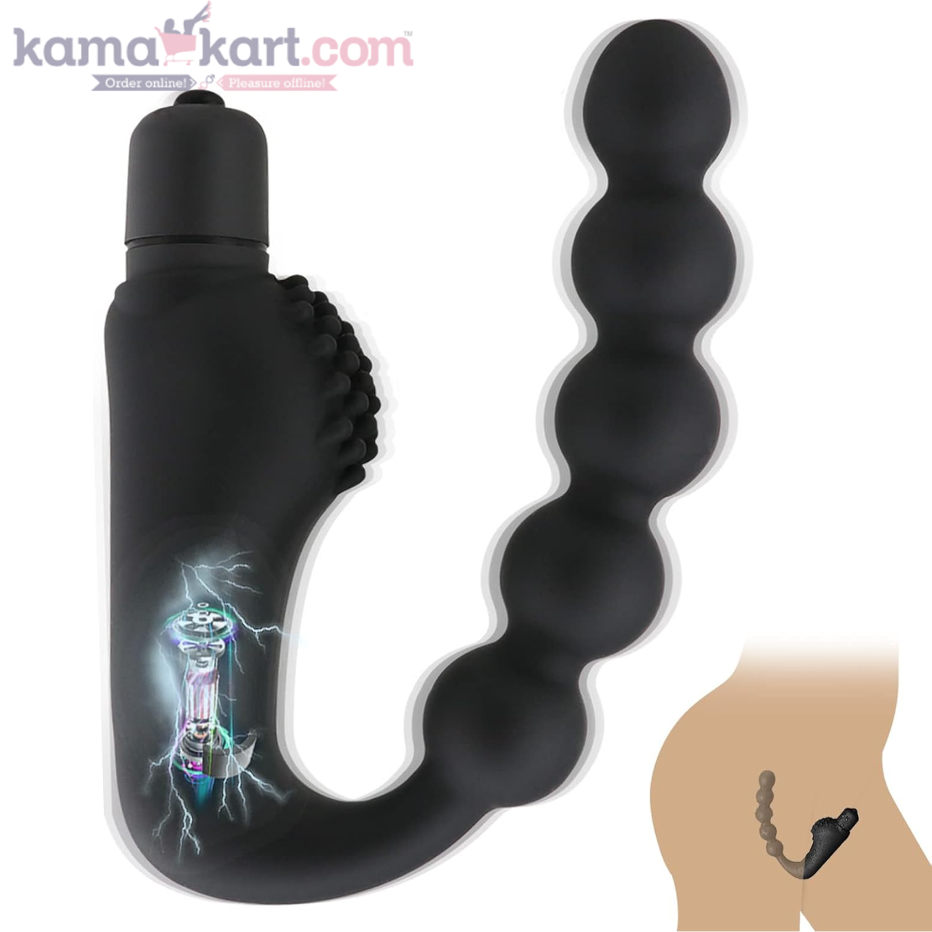 Kamajoy 5-Ball Vibrating Beads with External Stimulator