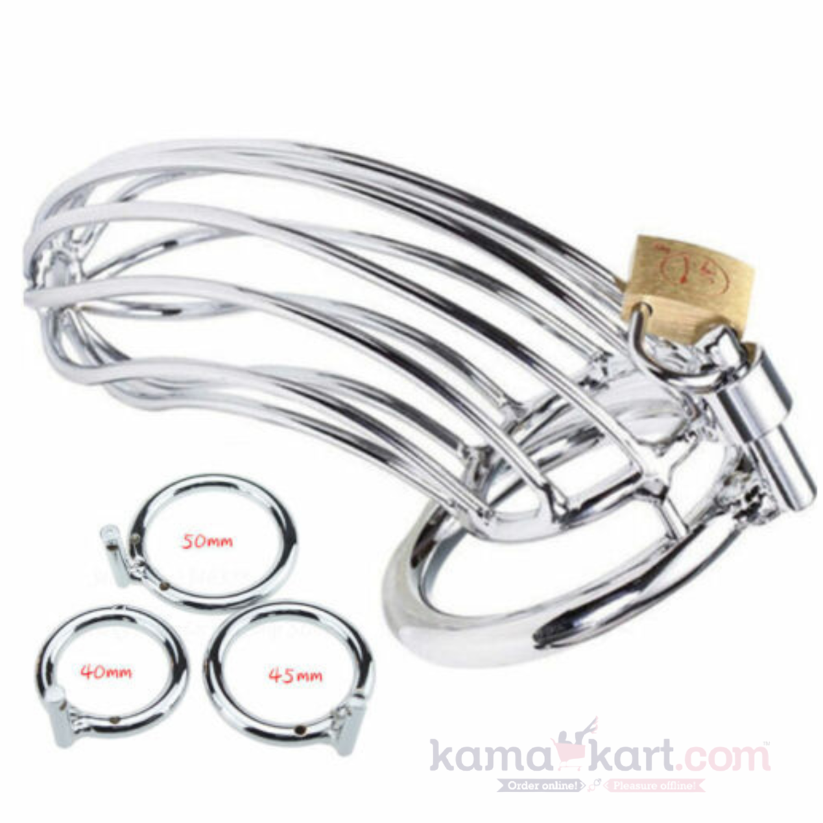 Premium Stainless Steel Curved Chastity Cage