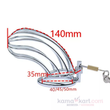 Premium Stainless Steel Curved Chastity Cage