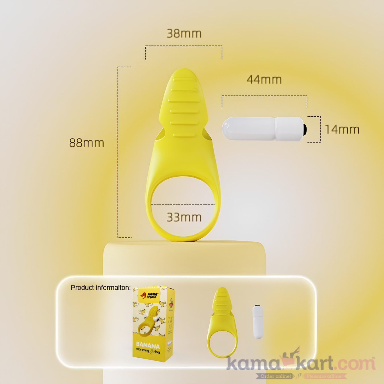 Kamadragon Banana Vibrating Ring | 7 Modes & Waterproof