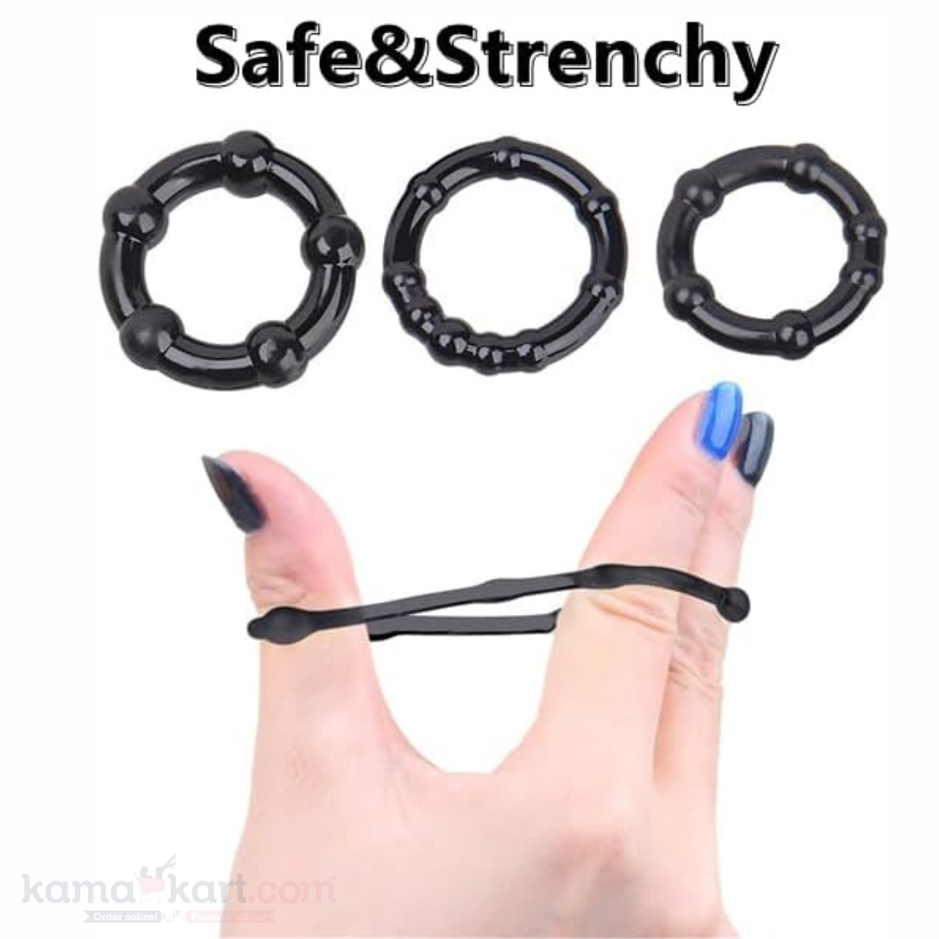 Silicone Beaded Ring Set