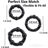 Silicone Beaded Ring Set