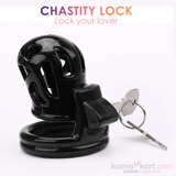 Black Lockable Chastity Cage Set