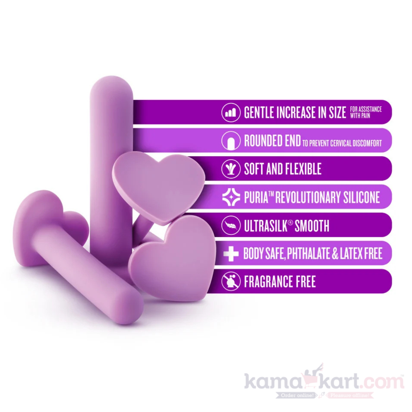 Wellness by Blush® 4-Piece Silicone Dilator Set