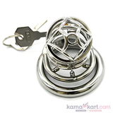 Stainless Steel Male Chastity Cage | Hidden Lock, 50 mm Ring