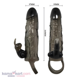 Brave Man Vibrating Extension Sleeve with Rabbit Stimulator