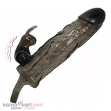 Brave Man Vibrating Extension Sleeve with Rabbit Stimulator