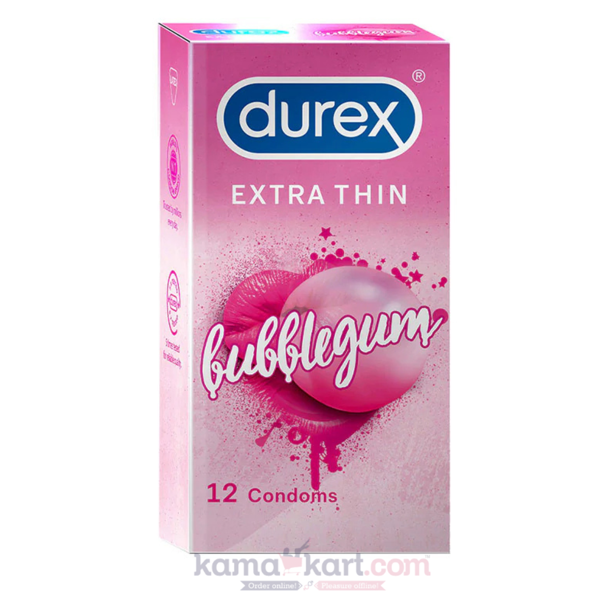 Durex Extra Thin Bubblegum Flavoured – 12 Condom