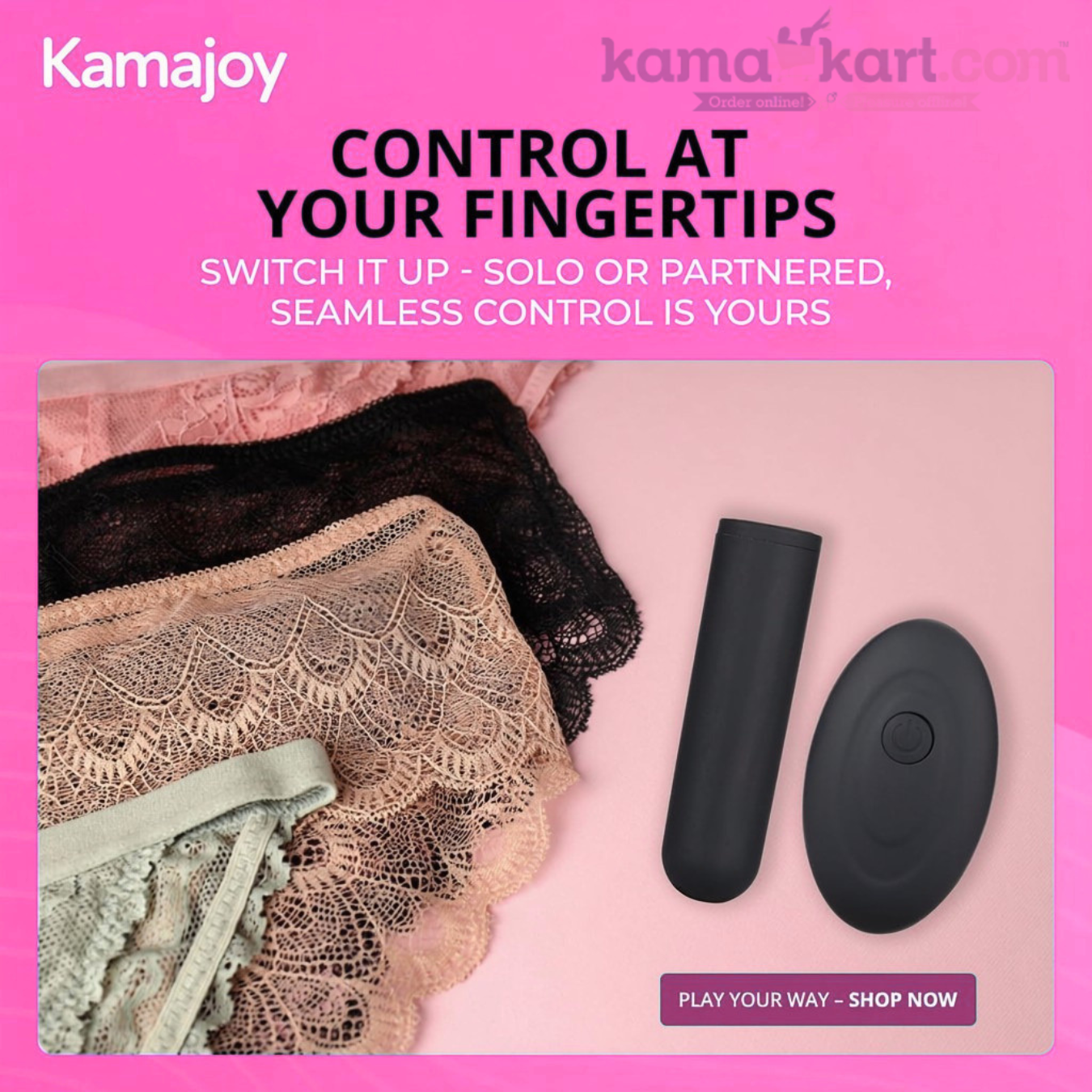 Kamajoy Rechargeable Bullet Vibrator with Remote Control