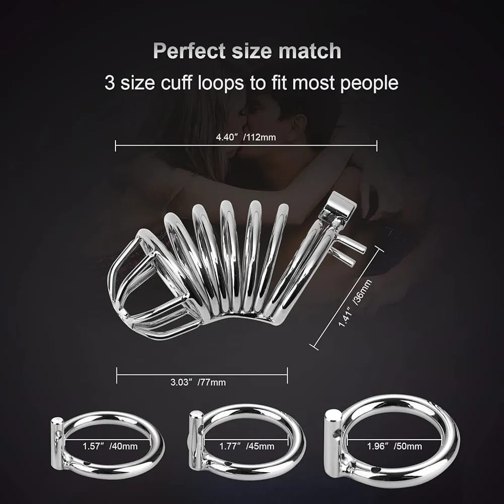 Spiral Stainless Steel Chastity Cage