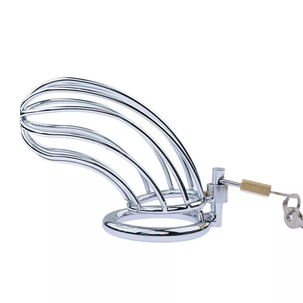 Premium Stainless Steel Curved Chastity Cage