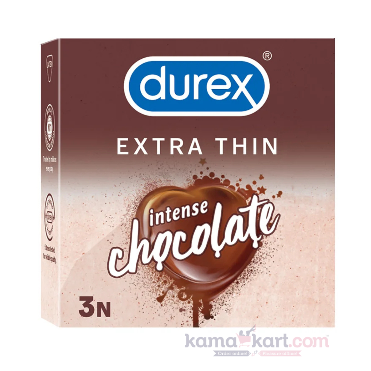 Durex Extra Thin Intense Chocolate Flavoured – 3 Condoms