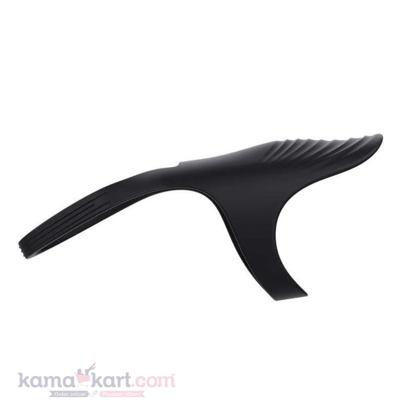 Black Silicone Cock Ring with Textured Stimulation Sleeve – Stretchable Dual-Function Design