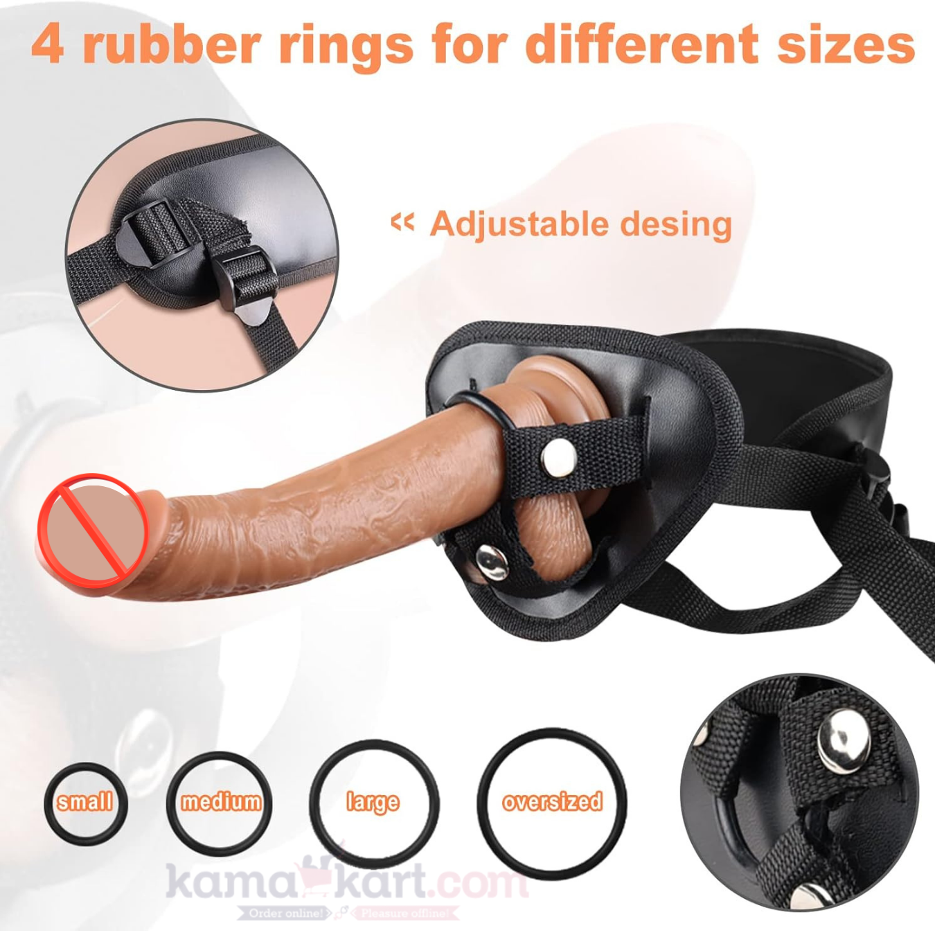 Strap-on Realistic Vibrating Dildo Wearable Harness | Bullet Vibrator, Detachable Silicone G Spot Stimulator