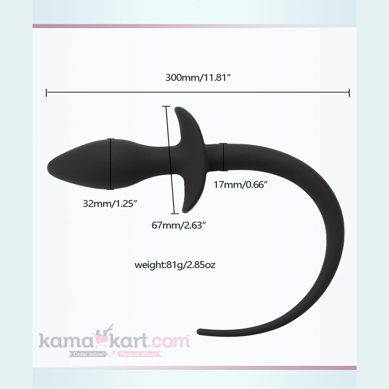 KamaDragon Silicone Anal Plug with Decorative Tail