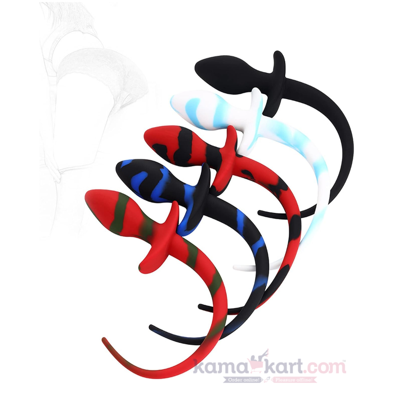 KamaDragon Silicone Anal Plug with Decorative Tail