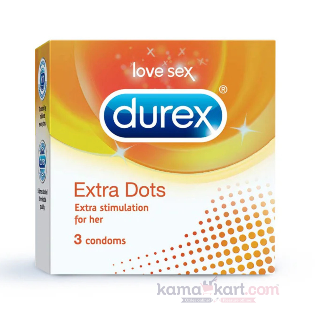 Durex Extra Dots – 3 Condoms