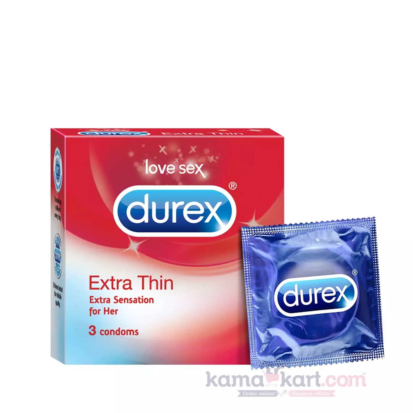 Durex Extra Thin – 3 Condoms