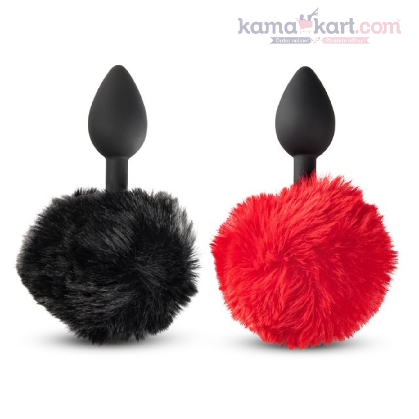 Kamajoy USB Rechargeable Vibrating Anal Plug with Furry Tail
