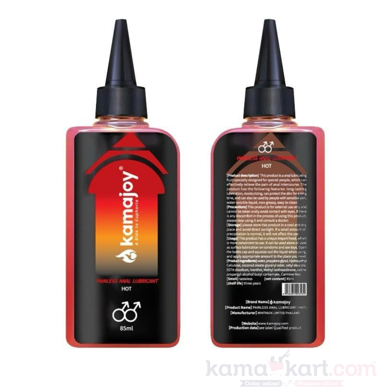 Kamajoy Hot Painless Anal Lubricant – Warming Water-Based Lubricant (85ml)