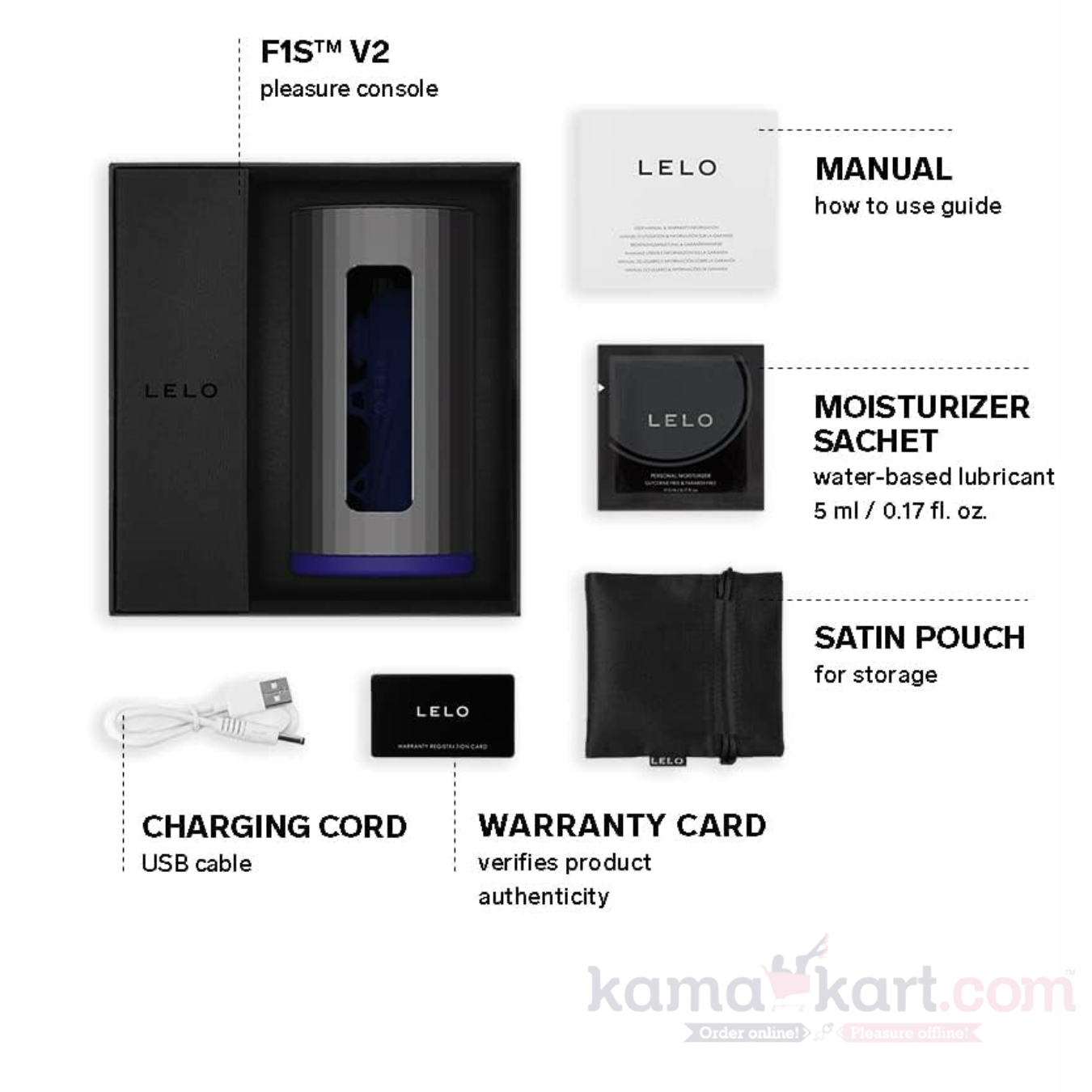 LELO F1S V2 28-function App-Controlled Rechargeable Silicone SenSonic Stroker Male Masturbator with Cruise Control