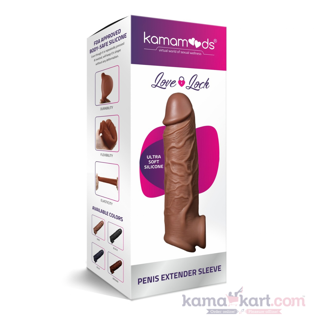 Love Lock Ultra Soft Silicone Penis Extender Sleeve – Body-Safe Silicone