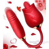 3-in-1 Rose Toy – Tongue, Thrusting &; 10-Mode Vibration