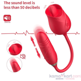 3-in-1 Rose Toy – Tongue, Thrusting &; 10-Mode Vibration