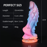 KamaDragon Luminous Silicone Dildo with Suction Cup – 23 cm