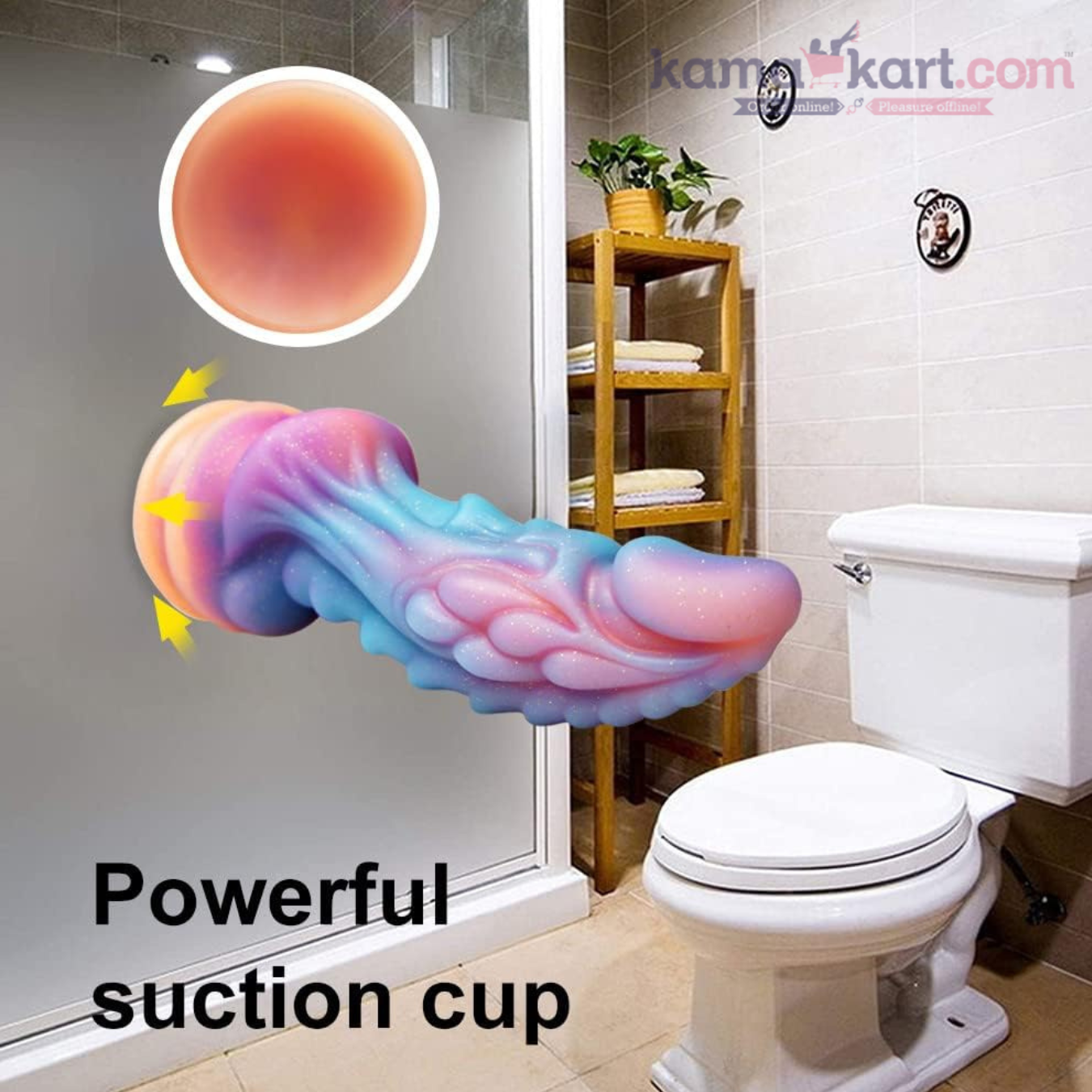 KamaDragon Luminous Silicone Dildo with Suction Cup – 23 cm