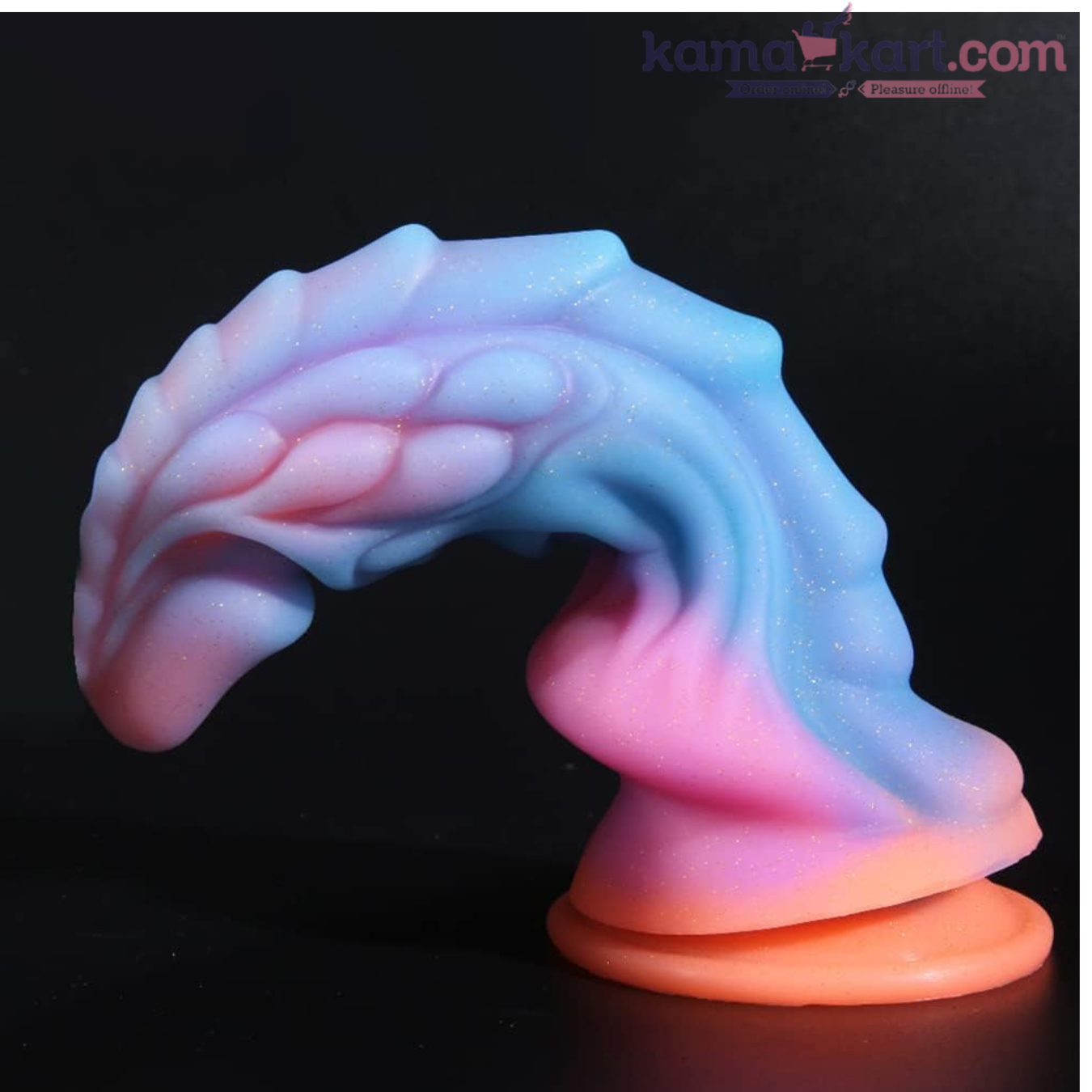 KamaDragon Luminous Silicone Dildo with Suction Cup – 23 cm