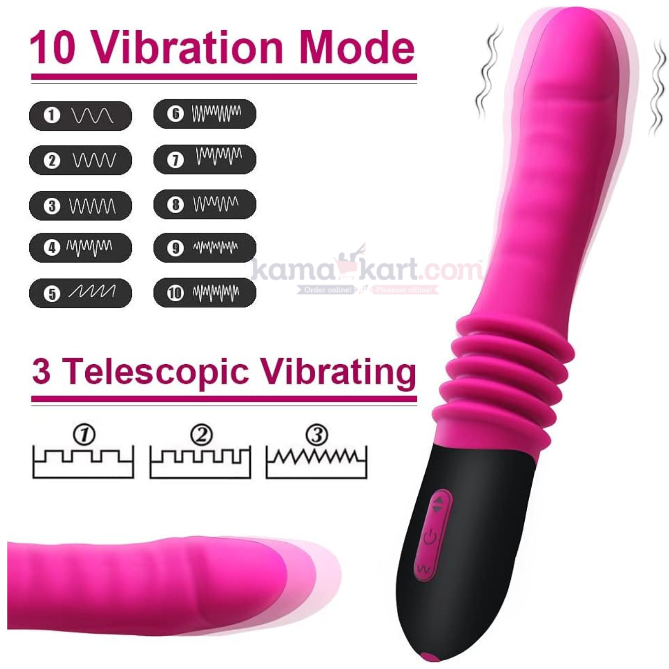 KamaDragon  2- in-1 Thrusting, Vibrating Massager