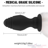 Rechargeable Vibrating Foxtail Anal Plug