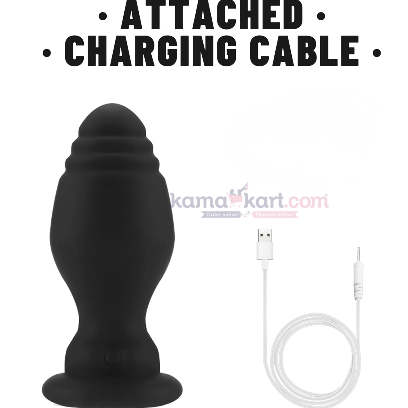 Rechargeable Vibrating Foxtail Anal Plug