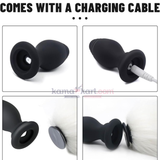Rechargeable Vibrating Foxtail Anal Plug