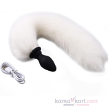 Rechargeable Vibrating Foxtail Anal Plug