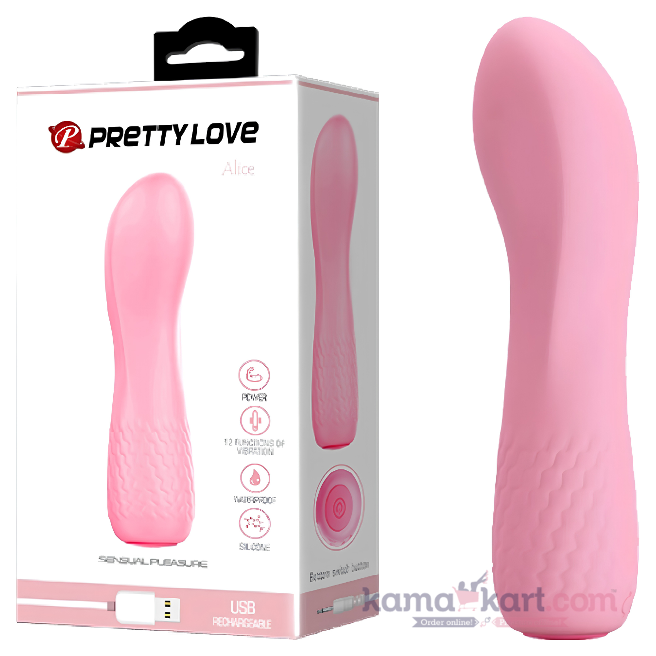 Pretty Love Rechargeable Alice Vibrator, Pink
