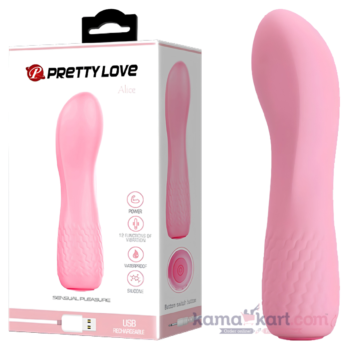 Pretty Love Rechargeable Alice Vibrator, Pink