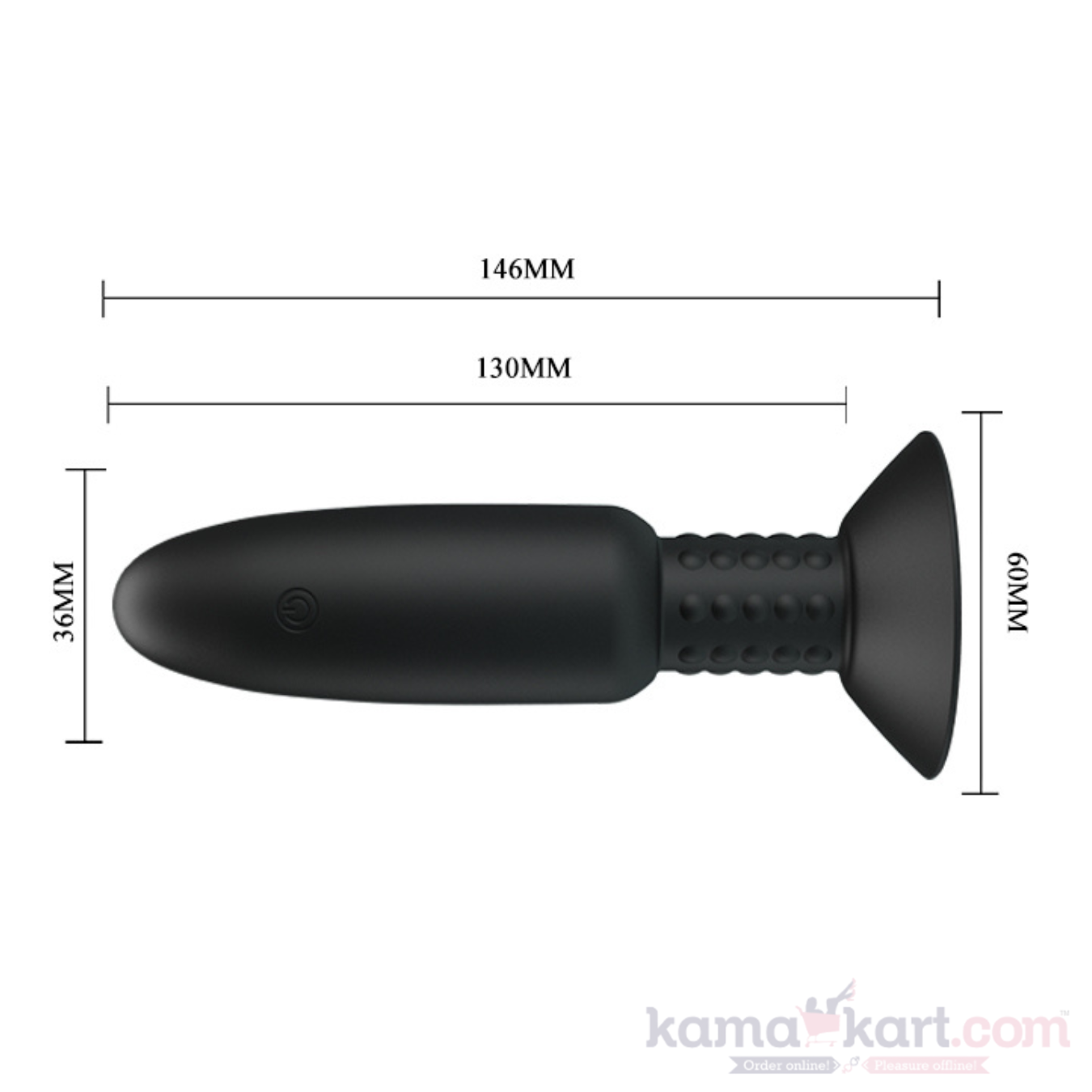 Pretty Love anal plug with vibration and rotation black