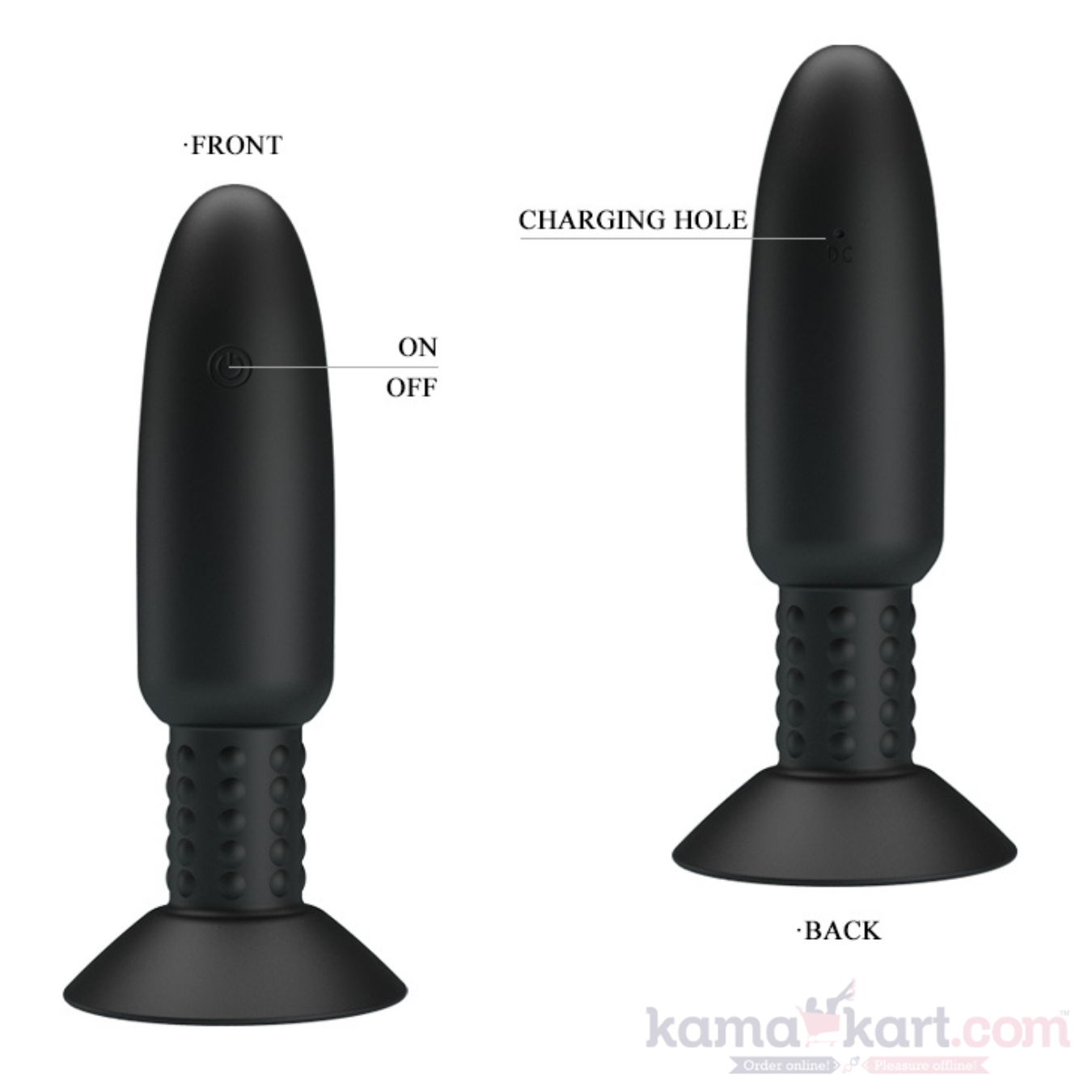 Pretty Love anal plug with vibration and rotation black
