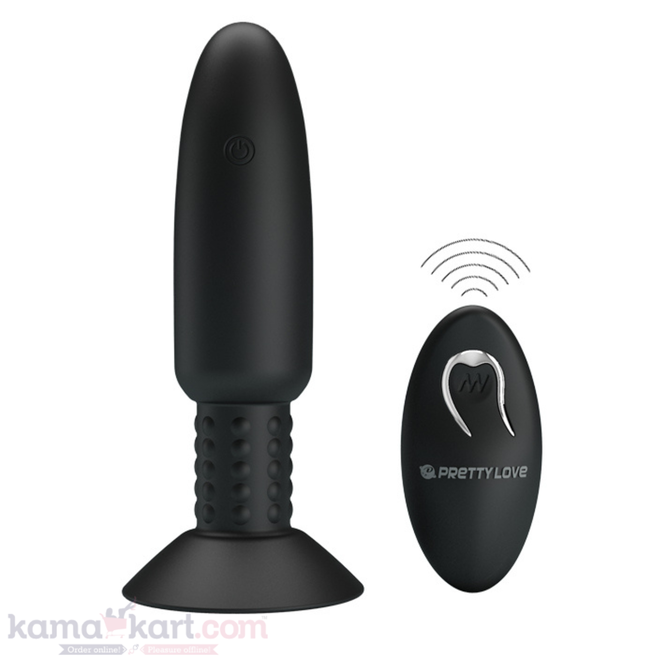 Pretty Love anal plug with vibration and rotation black