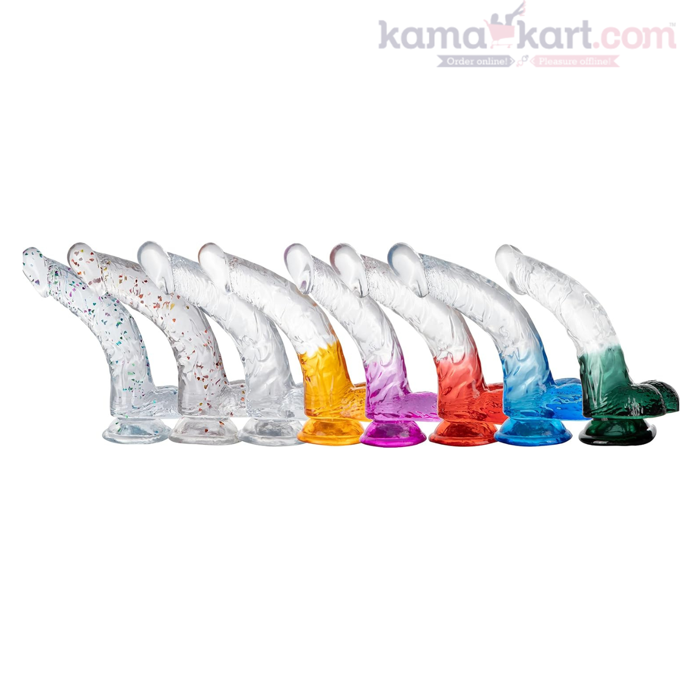 KamaDragon Realistic Multicolour Suction Dildo – 9.5 Inch