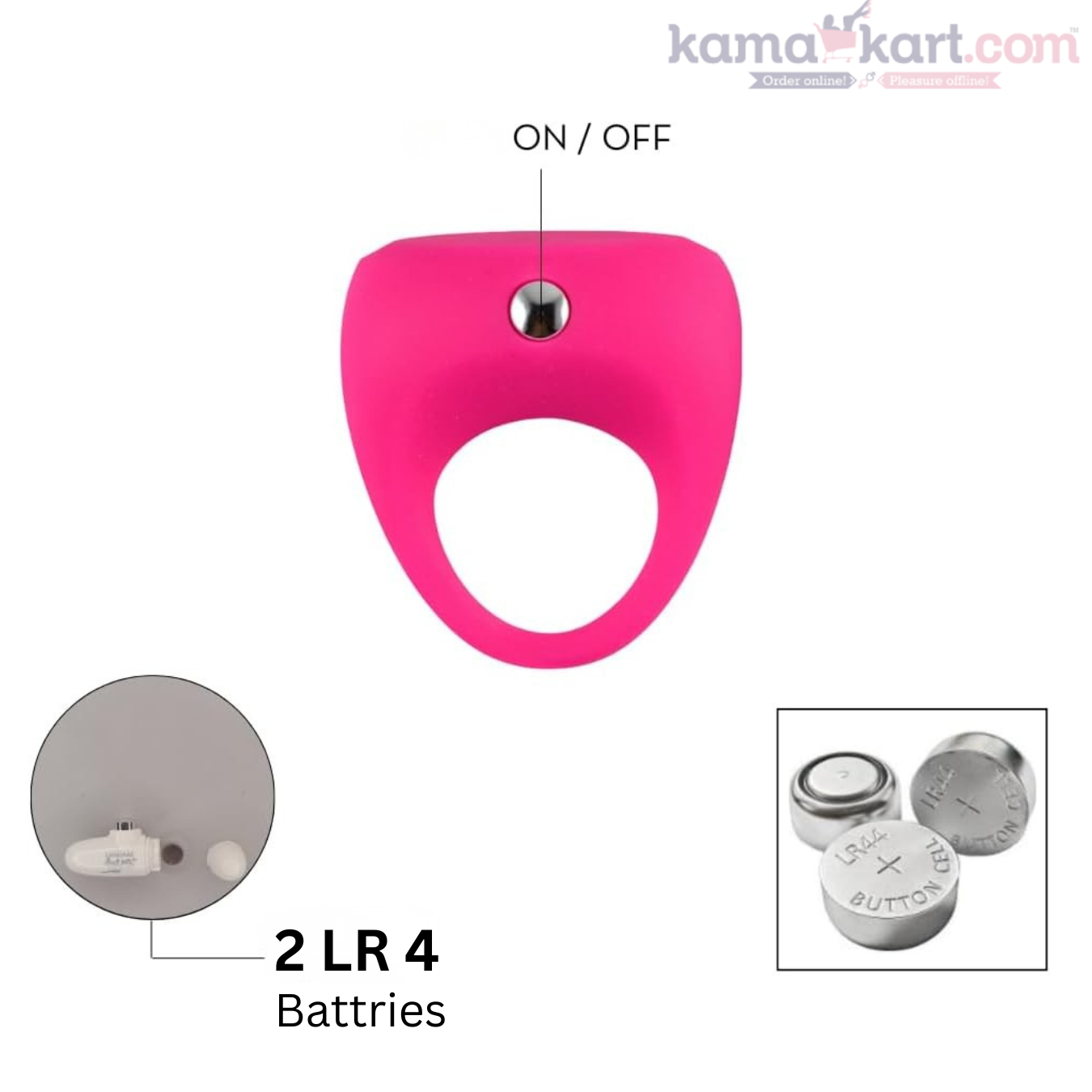 Kamajoy Vibrating Cock Ring with Mini Bullet