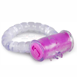 Single-Use Vibrating Silicone Ring with Built-In Bullet Vibrator