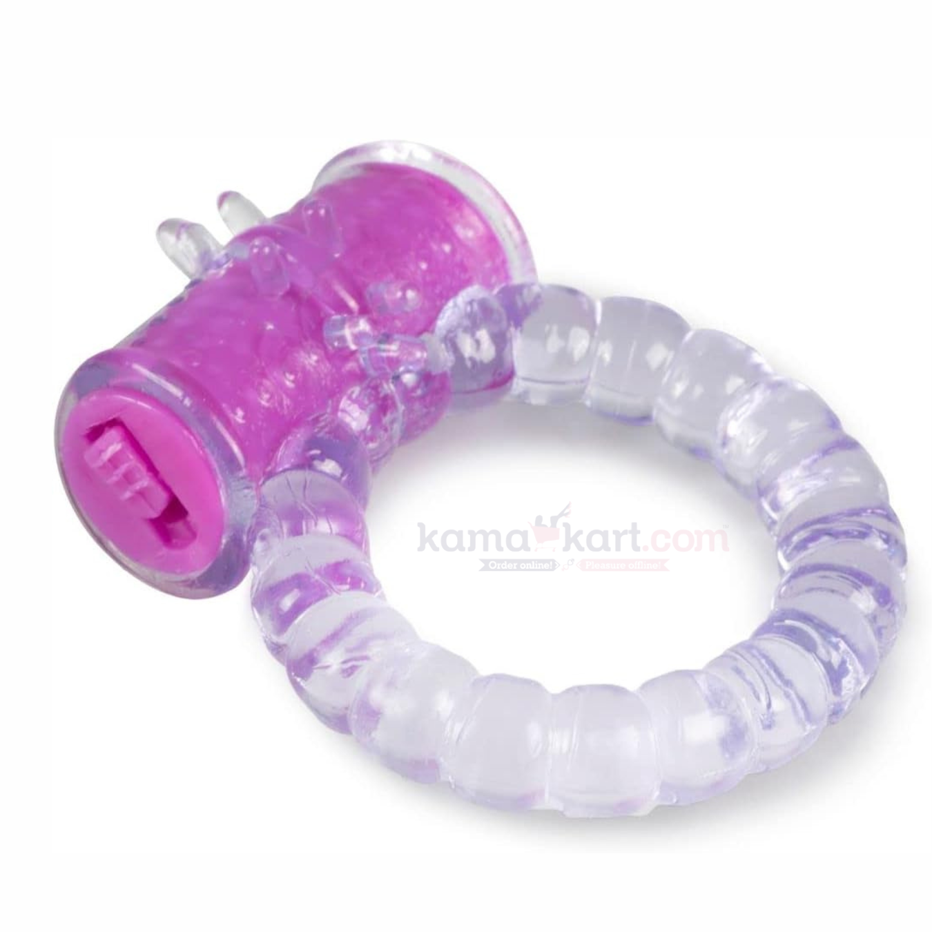 Single-Use Vibrating Silicone Ring with Built-In Bullet Vibrator